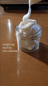 Rendering beef tallow into skincare #tallowskincare #tallowbalm # #naturalliving #homemade