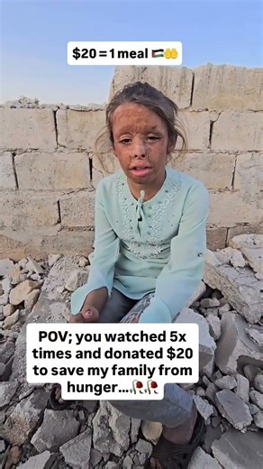 Its hurts that no one has donated for my family please donate to help my family get food in Gaza😭🇵🇸