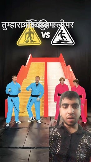 Slippery vs Sticky Stairs Challenge 😂🔥 #shrots #yt #ytshorts #tiktok #moj