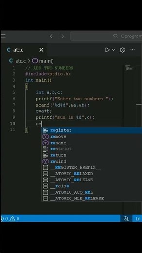 C Program to Add Two Numbers | Amresh TechCode | C Programming #DAY1_2