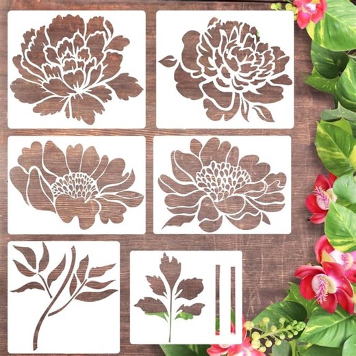 Blooming Garden Fence Mural with STENCILS! Use a combination of our gorgeous floral stencil kits to make a colorful garden mural 🪻🌷🌻 Are you ready to start stenciling?! | Fresheight.FR01
