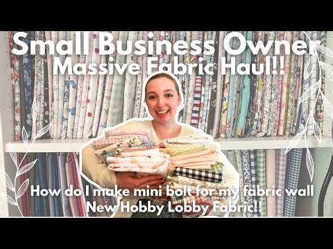 I Bought SO Much Fabric! Hobby Lobby Haul & Fabric Wall Setup