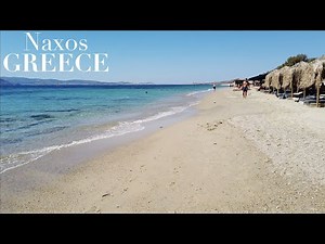 Greece Beach Walk | Plaka Beach | Marangas | Kedros Beach | Naxos | Cyclades [4K HDR]