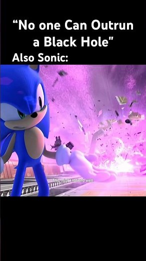 Only Sonic Can Outrun a Black Hole #sonicthehedgehog #sonic #soniccolors #meme #wii