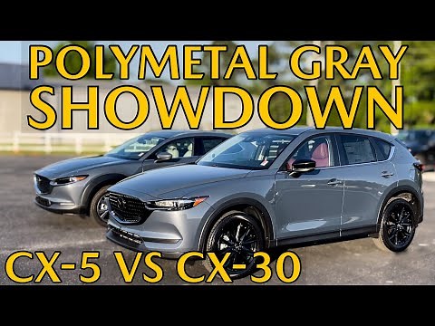 Polymetal Gray Showdown | 2021 Mazda CX-5 Carbon Edition vs 2021 Mazda CX-30 Premium