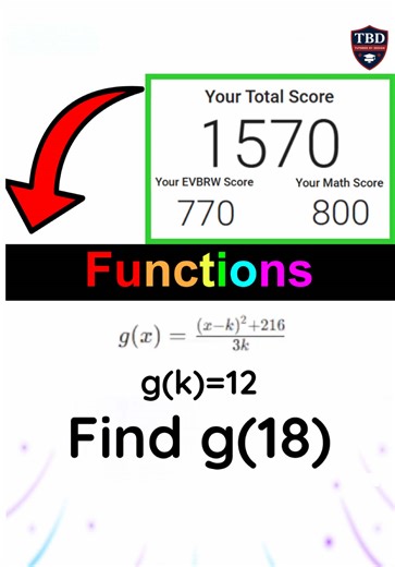Follow & comment “cool” to get access to our free membership with over 10 free resources for the SAT, including over 100 pages of past SAT question topics that could show up again and over an hour of free lessons! This question type was on the December SAT. This question is a Must-Know question for the March SAT. Can you solve it? SAT tutor. SAT prep tutor.#satmath #satprep #sattest #sattestprep #digitalsatmath