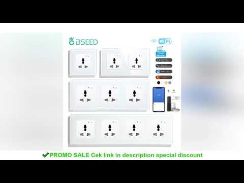 BSEED Wifi Multi-Function Socket Smart Universal Power Socket Wall Electric Socket Tuya Smart Life G