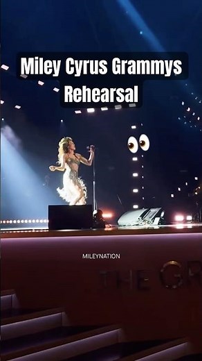 Miley Cyrus Rehearses “Flowers” on the Grammys Stage 🌸🎤 | #shorts #mileycyrus