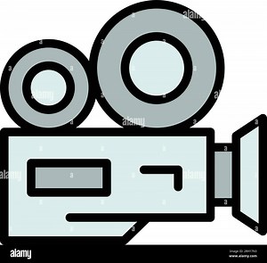 Cinema camera icon outline vector. Vip event. Famous concert color flat Stock Vector Image & Art - Alamy