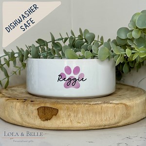 Personalised Pet Bowl (DISHWASHER SAFE) Dog Bowl Cat Bowl Rabbit Ceramic Feeding Bowl Mrs Hinch Inspired - Etsy UK