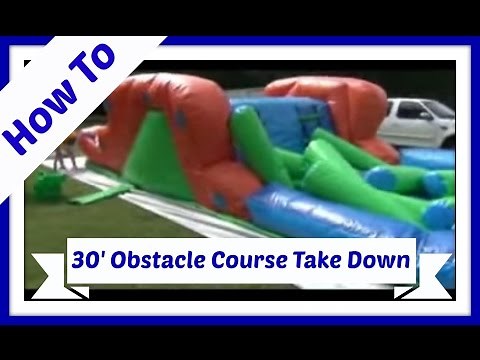 How to Roll Up Our 30' Backyard Obstacle Course