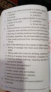 b. What is the waste produced in a toilet called?i. garbageii... | Filo