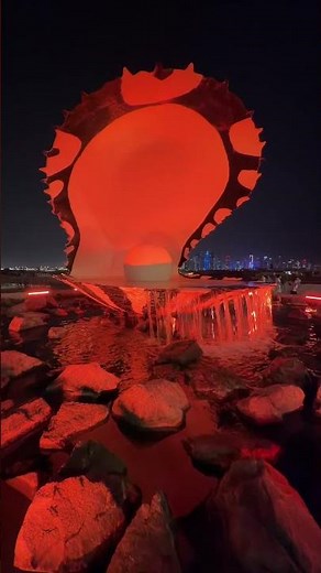 The Pearl Monument on Doha corniche. A tribute to Qatar pearl diving heritage #art