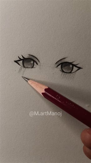 Anime eyes drawing 😊@M.artManoj #drawing #anime #art #shorts #youtubeshorts