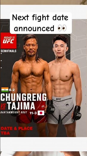 Chungreng Koren and Rabindra Dhant's next UFC fight date is announced.