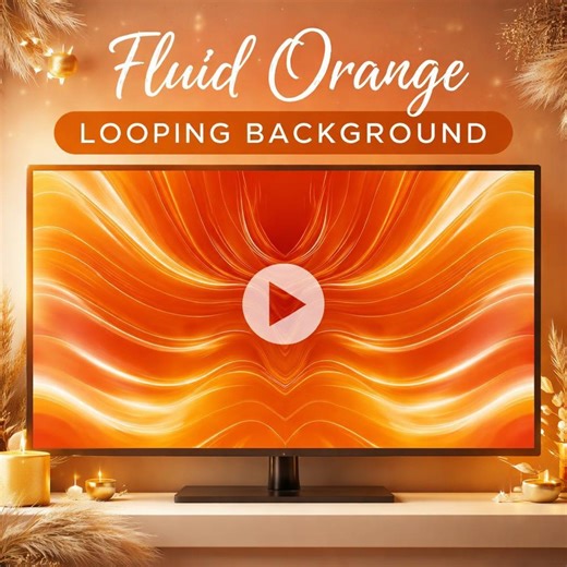 Orange Abstract Wave Loop Background | Seamless Animated Video | Calming Ocean-inspired | Orange Motion Backdrop for Video Editing - Etsy