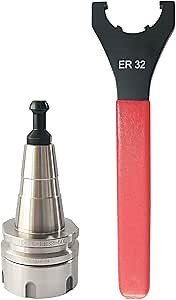 High Accuracy R8-ER32 Collet Holder Milling Cutter Tool + 1Pcs Hook Wrench Set Morse Taper Holder