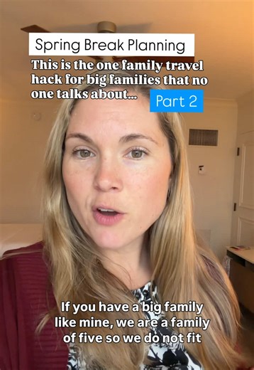 This is one of the most underutilized family travel hacks for big families that I know — and almost no one talks about it 👀 You don’t need to own a timeshare to stay in one. You can book vacation club timeshare resorts by the night and get: ✅ 2 bedrooms ✅ living room ✅ full kitchen ✅ washer/dryer (may be one of my favorite perks!!) ✅ resort amenities …for prices that are often WAY less than two hotel rooms. I’ve personally done this at: ✨ Marriott’s Aruba Surf Club (booked through RedWeek — and