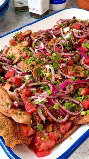 Mediterranean Nachos: These healthy nachos are perfect as a snack for the big game or as a fun dinner! | The Mediterranean Dish