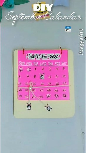 Diy September Calendar 2026 #pragyaart #calendar #homemadepapercraft #shorts #satisfying #ytshorts