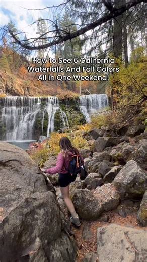 Fall colors and waterfalls?! I don’t think there’s ever been a more perfect combination 😍 And Northern California is brimming with both! Here’s how you can see stunning fall colors and six gorgeous waterfalls all in one weekend. 🥾 McCloud Falls McCloud Falls has three completely distinct and separate sections, and each one is beautiful. The middle section is my favorite, but all three will enchant you with fall foliage and scenic waterfalls. Getting to each section requires hiking less than a 