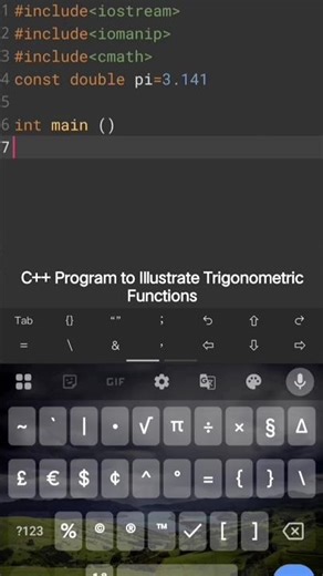 C++ Program to Illustrate Trigonometric Functions