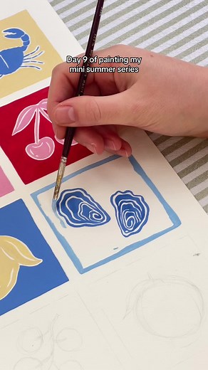 Mini Summer Series: Day 9 - Painting Oysters with Gouache