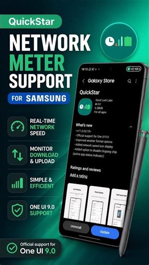 Network Speed Meter on Samsung Phones – Easy Activation Guide 📶🔥