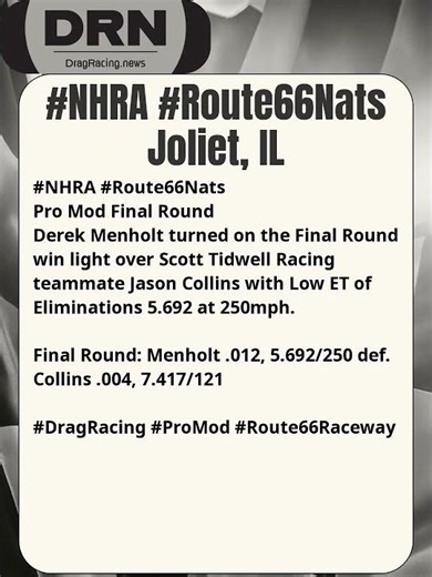 #NHRA #Route66Nats Pro Mod Final Round