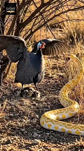 Heroic Owl Saves Guinea Fowl Chick from Deadly Snake Attack | Incredible Wildlife Rescue Moment