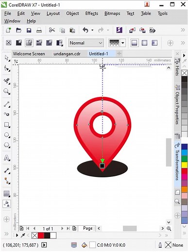Tutorial Desain Icon Maps Sederhana dengan Corel Draw