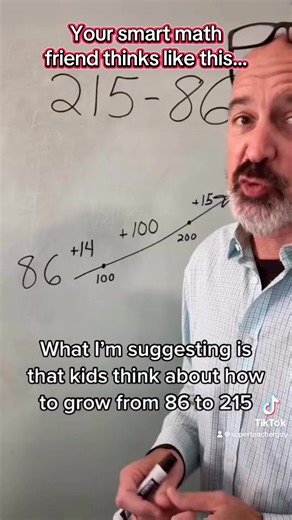 4.2K views · 48 reactions | Adding in place of subtracting is a great mental math strategy. Practice and compare your method with your friends! #maths #elementaryschool | Superteacherguy | Facebook