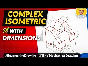 Isometric Drawing with Dimensions | Step by Step Engineering Drawing (Easy Method)