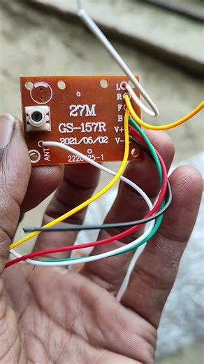 4CH RC remote control 27MHz circuit PCB transmitter & receiver board with antenna Unboxing