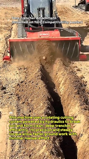 Power Trenching Machine Cutting Perfect Lines #ConstructionUSA #HeavyEquipment #Trenching