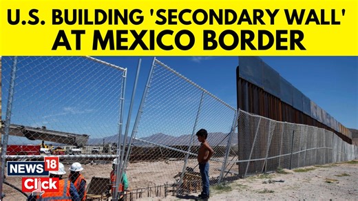 United States builds 'secondary wall' - 11-km barrier in southern new Mexico desert #UnitedStates #Mexico #MexicoBorder #SecondaryWall | News18