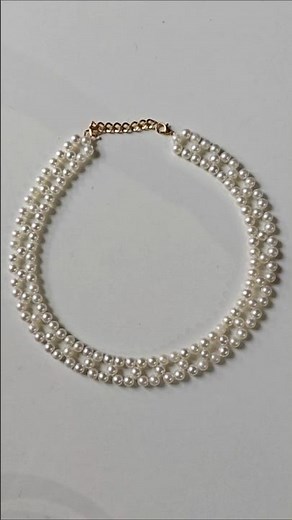 Simple & Classy Pearl Necklace Making | Latest Moti Jewellery Design | Beautiful Jewelry Craft Idea