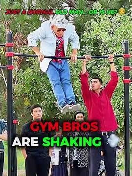 JUST A NORMAL OLD MAN OR IS HE 👴 #gym #prank #laugh #funny