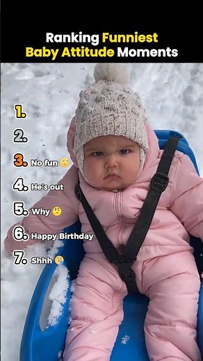 Ranking Funniest Baby Attitude Moments #shorts