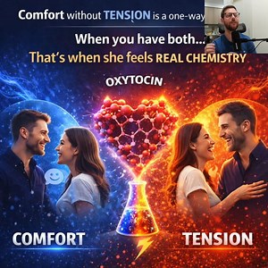 Most men don’t realize they’ve been socially programmed to fail at attraction. Here’s what I mean 👇 We were raised to be polite. To be respectful. To play it safe. And that’s exactly why the moment a beautiful woman shows interest… You start filtering everything you say. You hold back that joke. You don’t challenge her. You try not to say the wrong thing. And even though she might like you… She doesn’t crave you. Because comfort without chemistry? Friendzone. Every single time. So if you’re tir