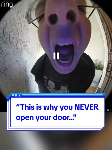 A doorbell cam in California caught a man acting erratic and trying to get into a family’s home. The homeowner refused to open the door while he kept knocking and pacing outside. A woman and child were inside at the time, making it even more intense. Not gonna lie… this would’ve had me calling 911 real quick 😳 Dude kept knocking and asking to come in like it was normal… nah. Imagine being home alone and this happens… what would YOU do? 👇 #ringdoorbell #caughtoncamera #truecrime #creepytok #tik