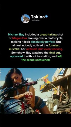 Megan Fox Wasn't Even Painting the Motorcycle