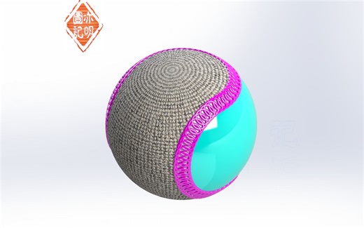 亦明图记：SolidWorks建模，网球，使用投影曲线和曲线驱动的阵列命令