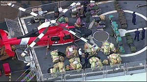 DRUGS SEIZED: The U.S. Coast Guard is offloading $62.5 million worth of cocaine and marijuana in South Florida. The drugs had been seized off the coasts of Central and South America. STORY: http://bit.ly/2PkzEIu | FOX 13 News - Tampa Bay