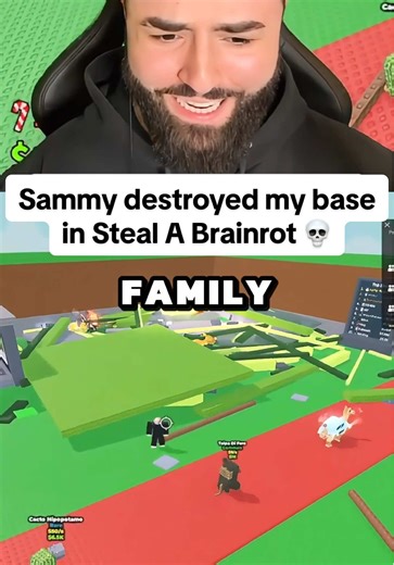 Sammy Destroys My Base in Steal A Brainrot Gameplay