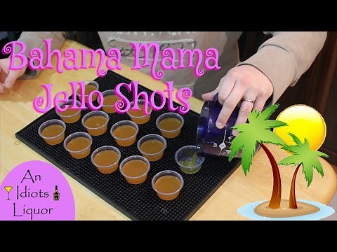 Bahama Mama Jello Shots - A Twist on the classic Rum cocktail recipe.