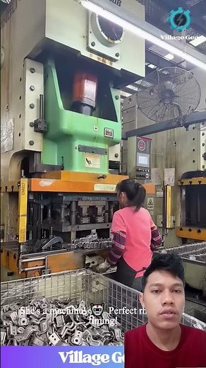 Female Factory Ninja vs GIANT Stamping Machine!💪 Watch Their INCREDIBLE Speed & Precision! #factory