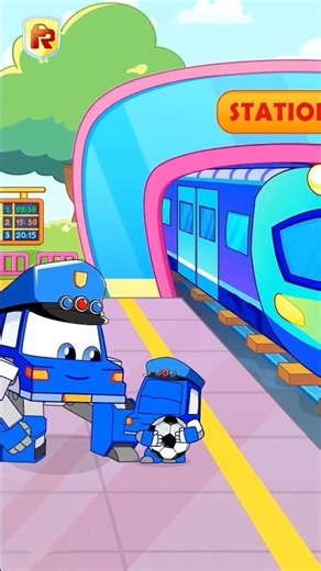 Vroom Vroom | Color Train Safety Rules | Babies Play With Ball | RoboSquad Kids Song #shorts
