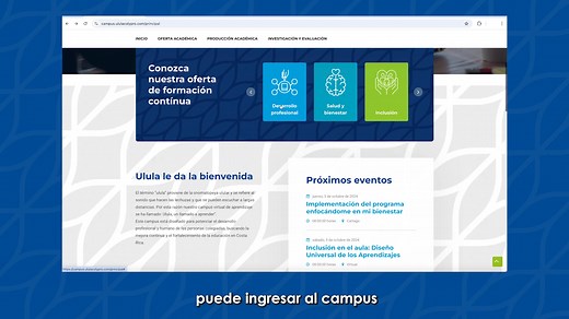 ¿Cómo ingresar al campus virtual Ulula? En este video podrá conocer, paso a paso, cómo ingresar a su perfil y aula virtual del campus Ulula, y, de esta forma, aprovechar todos los recursos y cursos en línea disponibles para usted. Si no tiene su cuenta de correo 'colegiadoscolypro.com' activa, le explicamos cómo hacerlo en este tutorial: https://youtu.be/XwVw4FgZw7w?si=o7Mjn1HnHyiXoKbe Ingrese a Ulula a través del enlace: https://www.campus.ululacolypro.com/ Cualquier consulta del proceso de ing