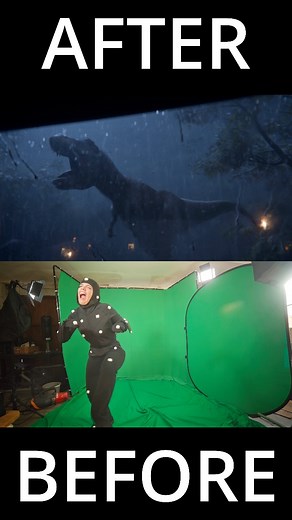 T. rex animation before / After #vfx #edit #cgi | Phil.Flock